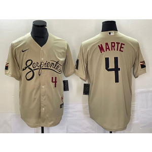 MLB Diamondbacks 4 Ketel Marte Cream Nike Cool Base Men Jersey