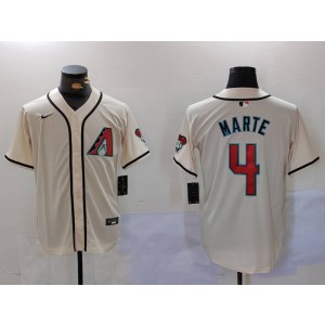MLB Diamondbacks 4 Ketel Marte Cream Nike Cool Base Men Jersey