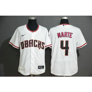 MLB Diamondbacks 4 Ketel Marte White Flexbase Men Jersey
