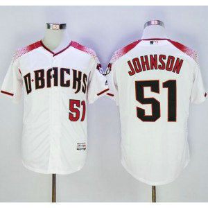 MLB Diamondbacks 51 Randy Johnson White Brick New Cool Base Men Jersey MLB Diamondbacks 51 Randy Johnson White Brick New Cool Base Men Jersey