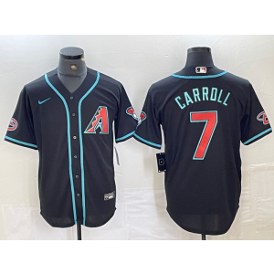 MLB Diamondbacks 7 Corbin Carroll Black Nike Cool Base Men Jersey MLB Diamondbacks 7 Corbin Carroll Black Nike Cool Base Men Jersey