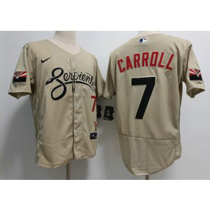 MLB Diamondbacks 7 Corbin Carroll Cream City Connect Flexbase Men Jersey