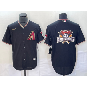 MLB Diamondbacks Blank Black Baseball Logo Nike Cool Base Men Jersey