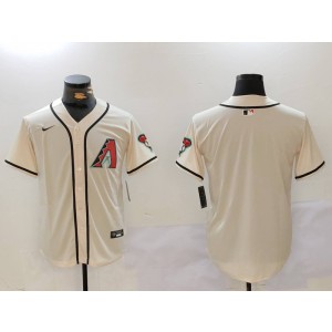 MLB Diamondbacks Blank Cream Nike Cool Base Men Jersey