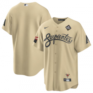 MLB Diamondbacks Blank Gold 2023 World Series City Connect Nike Cool Base Men Jersey