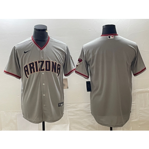 MLB Diamondbacks Blank Grey Nike Cool Base Men Jersey