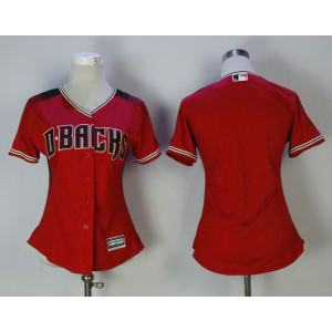 MLB Diamondbacks Blank Red Sedona Cool Base Women Jersey