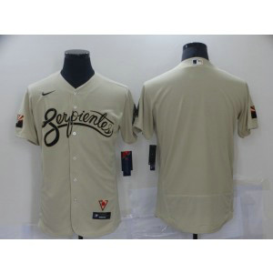 MLB Diamondbacks Blank Serpientes Gold 2021 City Connect Flexbase Men Jersey