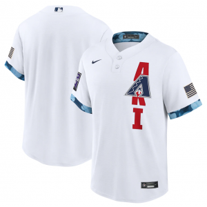 MLB Diamondbacks Blank White 2021 All-Star Cool Base Men Jersey