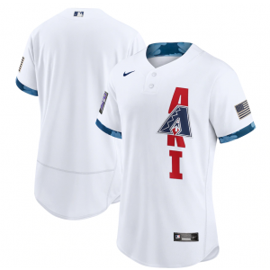 MLB Diamondbacks Blank White 2021 All-Star Flexbase Men Jersey