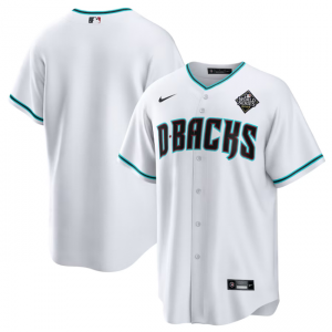 MLB Diamondbacks Blank White 2023 World Series Nike Cool Base Men Jersey