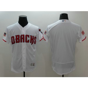 MLB Diamondbacks Blank White Stars and Stripes Flexbase Men Jersey MLB Diamondbacks Blank White Stars and Stripes Flexbase Men Jersey