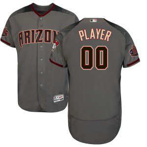 MLB Diamondbacks Customized Gray Men Jersey