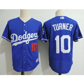 MLB Dodgers 10 Justin Turner Blue Cool Base Men Jersey MLB Dodgers 10 Justin Turner Blue Cool Base Men Jersey