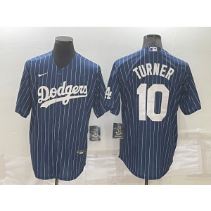 MLB Dodgers 10 Justin Turner Blue Nike Cool Base Men Jersey
