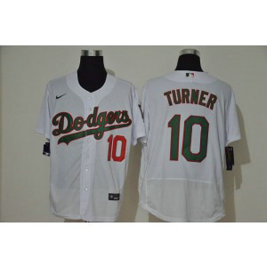 MLB Dodgers 10 Justin Turner White 2020 Nike Cool Base Men Jersey