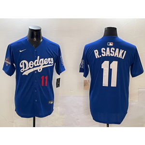 MLB Dodgers 11 R.Sasaki Blue Nike Cool Base Men Jersey MLB Dodgers 11 R.Sasaki Blue Nike Cool Base Men Jersey