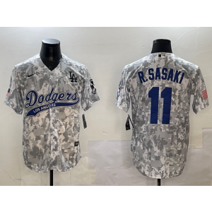 MLB Dodgers 11 R.Sasaki Camo Nike Cool Base Men Jersey MLB Dodgers 11 R.Sasaki Camo Nike Cool Base Men Jersey