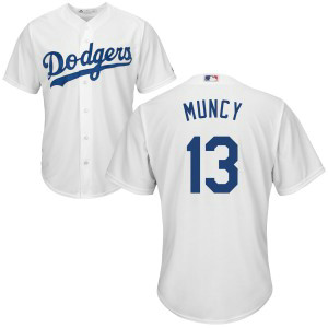 MLB Dodgers 13 Max Muncy White Cool Base Men Jersey MLB Dodgers 13 Max Muncy White Cool Base Men Jersey
