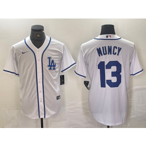 MLB Dodgers 13 Max Muncy White Nike Cool Base Men Jersey MLB Dodgers 13 Max Muncy White Nike Cool Base Men Jersey