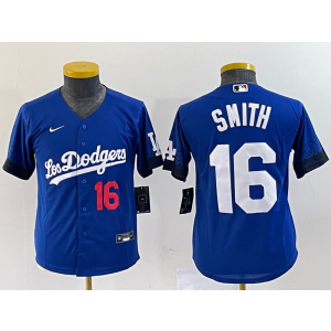 MLB Dodgers 16 Will Smith Blue Nike Cool Base Women Jersey MLB Dodgers 16 Will Smith Blue Nike Cool Base Women Jersey