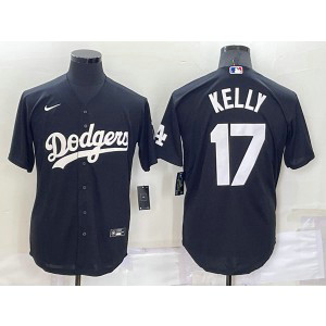 MLB Dodgers 17 Joe Kelly Black Nike Cool Base Baseball Men Jersey