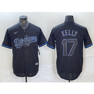 MLB Dodgers 17 Joe Kelly Black Nike Cool Base Men Jersey