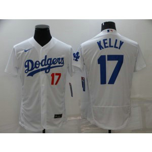 MLB Dodgers 17 Joe Kelly White Nike Flexbase Men Jersey
