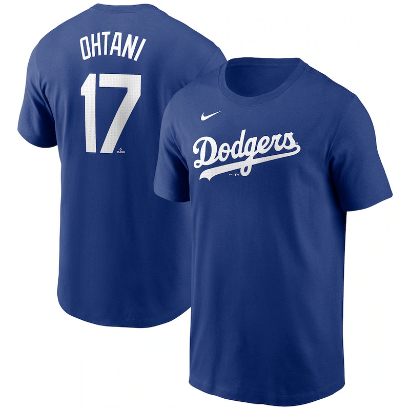 MLB Dodgers 17 Ohtani Royal T-Shirt 3 MLB Dodgers 17 Ohtani Royal T-Shirt 3
