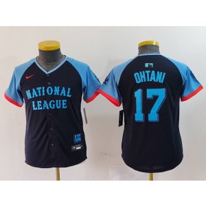MLB Dodgers 17 Shohei Ohtani Black 2024 All-Star Nike Cool Base Youth Jersey
