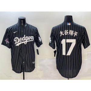 MLB Dodgers 17 Shohei Ohtani Black Cool Base Men Jersey MLB Dodgers 17 Shohei Ohtani Black Cool Base Men Jersey