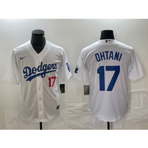 MLB Dodgers 17 Shohei Ohtani White Nike Cool Base Men Jersey MLB Dodgers 17 Shohei Ohtani White Nike Cool Base Men Jersey