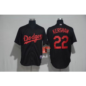 MLB Dodgers 22 Clayton Kershaw Black Cool Base Men JerseyS MLB Dodgers 22 Clayton Kershaw Black Cool Base Men JerseyS