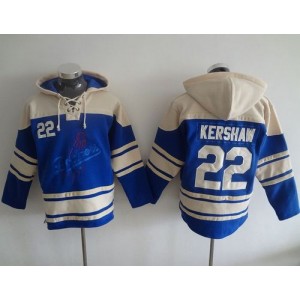 MLB Dodgers 22 Clayton Kershaw Blue Men Sweatshirt Hoodie