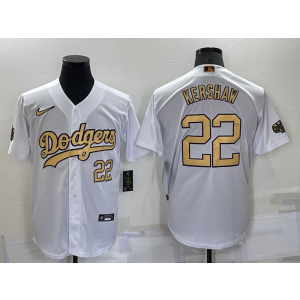 MLB Dodgers 22 Clayton Kershaw White 2022 All-Star Nike Cool Base Men Jersey