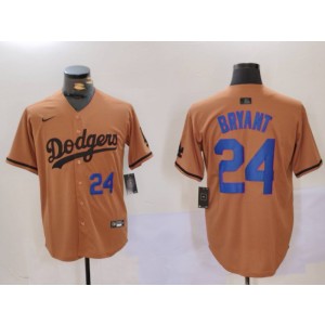 MLB Dodgers 24 Kobe Brown Nike Cool Base Men Jersey