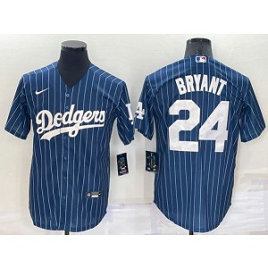 MLB Dodgers 24 Kobe Bryant Navy Nike Cool Base Men Jersey