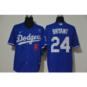 MLB Dodgers 24 Kobe Bryant Royal 2020 Nike KB Cool Base Men Jerseys