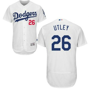 MLB Dodgers 26 Chase Utley White Flexbase Men Jersey
