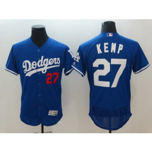 MLB Dodgers 27 Matt Kemp Blue Flexbase Men Jersey