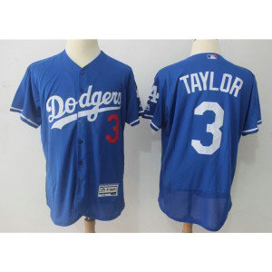 MLB Dodgers 3 Chris Taylor Blue Flexbase Men Jersey