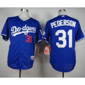 MLB Dodgers 31 Joc Pederson Blue Cool Base Men Jersey