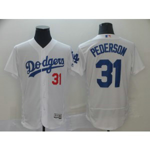 MLB Dodgers 31 Joc Pederson White Flexbase Men Jersey MLB Dodgers 31 Joc Pederson White Flexbase Men Jersey