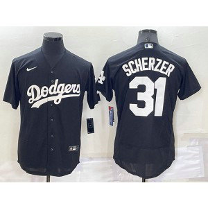 MLB Dodgers 31 Max Scherzer Black Cool Base Baseball Men Jersey MLB Dodgers 31 Max Scherzer Black Cool Base Baseball Men Jersey