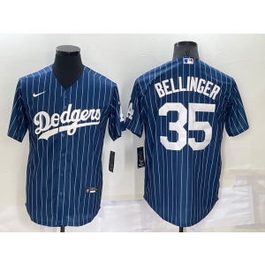 MLB Dodgers 35 Cody Bellinger Blue Nike Cool Base Men Jersey
