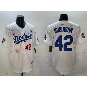 MLB Dodgers 42 Jackie Robinson White 2025 Tokyo Series Nike Cool Base Men Jersey MLB Dodgers 42 Jackie Robinson White 2025 Tokyo Series Nike Cool Base Men Jersey