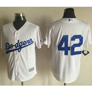 MLB Dodgers 42 Jackie Robinson White New Cool Base Men Jersey MLB Dodgers 42 Jackie Robinson White New Cool Base Men Jersey