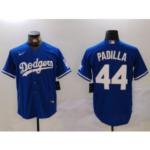 MLB Dodgers 44 Padilla Blue Nike Cool Base Men Jersey