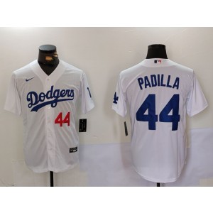 MLB Dodgers 44 Padilla White Nike Cool Base Men Jersey
