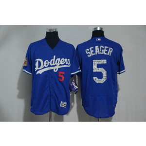 MLB Dodgers 5 Corey Seager Royal 2017 Spring Training Flexbase Men Jersey